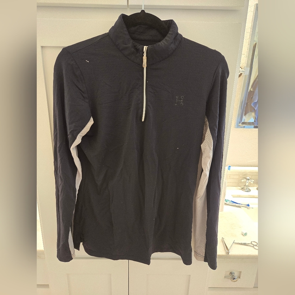 Half-Zip Black and White Pullover
